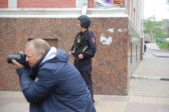 Ситуация около здания банка "Западный"  в Белгороде